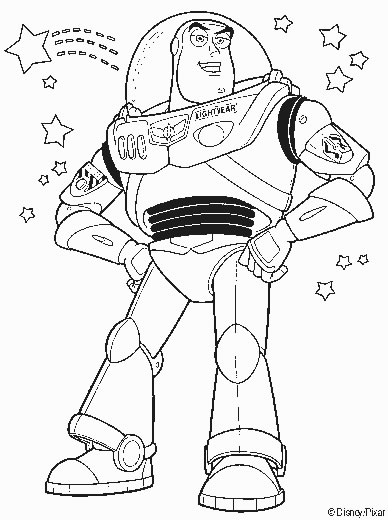 coloriage à dessiner buzz l'eclair imprimer