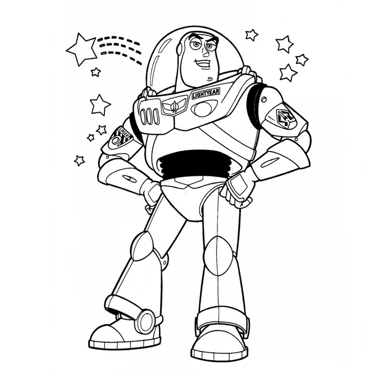 coloriage à dessiner buzz l'eclaire a imprimer