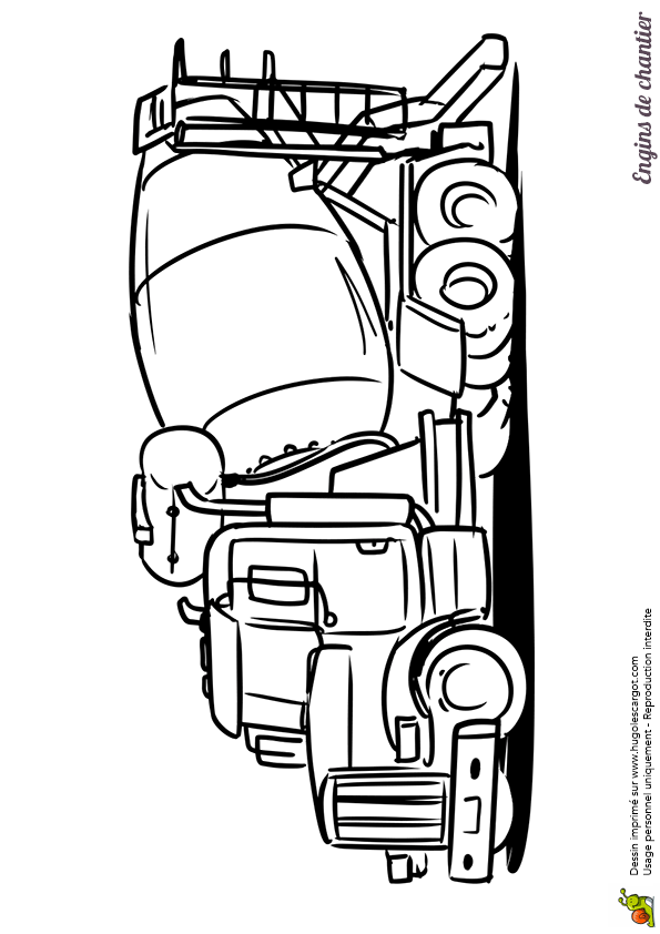 81 dessins de coloriage Camion Beton à imprimer