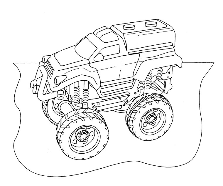 99 dessins de coloriage Camion De Course à imprimer