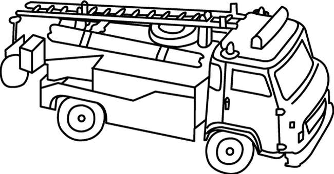 coloriage camion pompier a imprimer