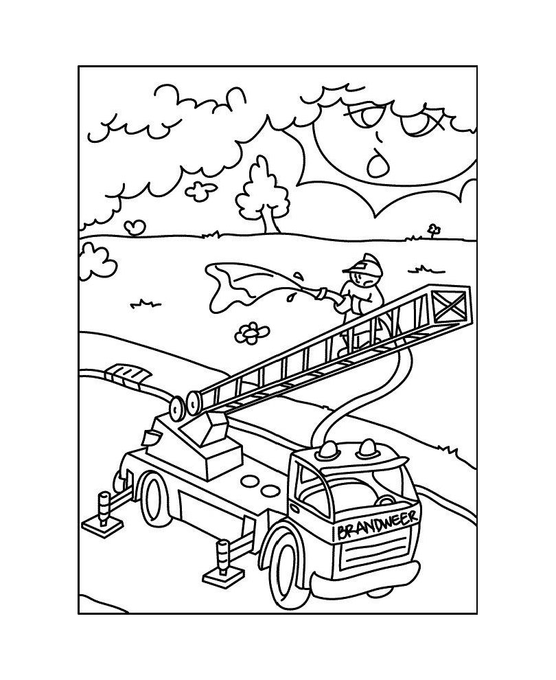 coloriage camion pompier a imprimer