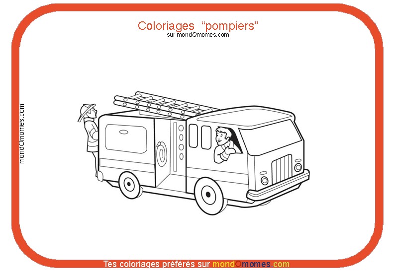 image camion pompier dessin