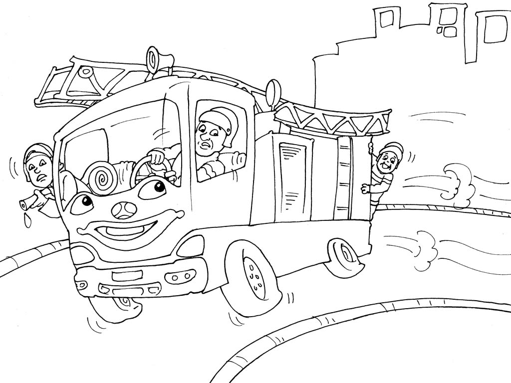 coloriage camion pompier