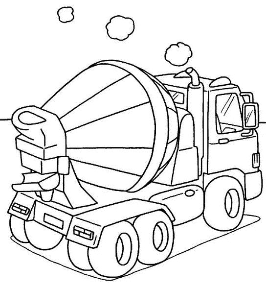 99 dessins de coloriage Camion Toupie à imprimer