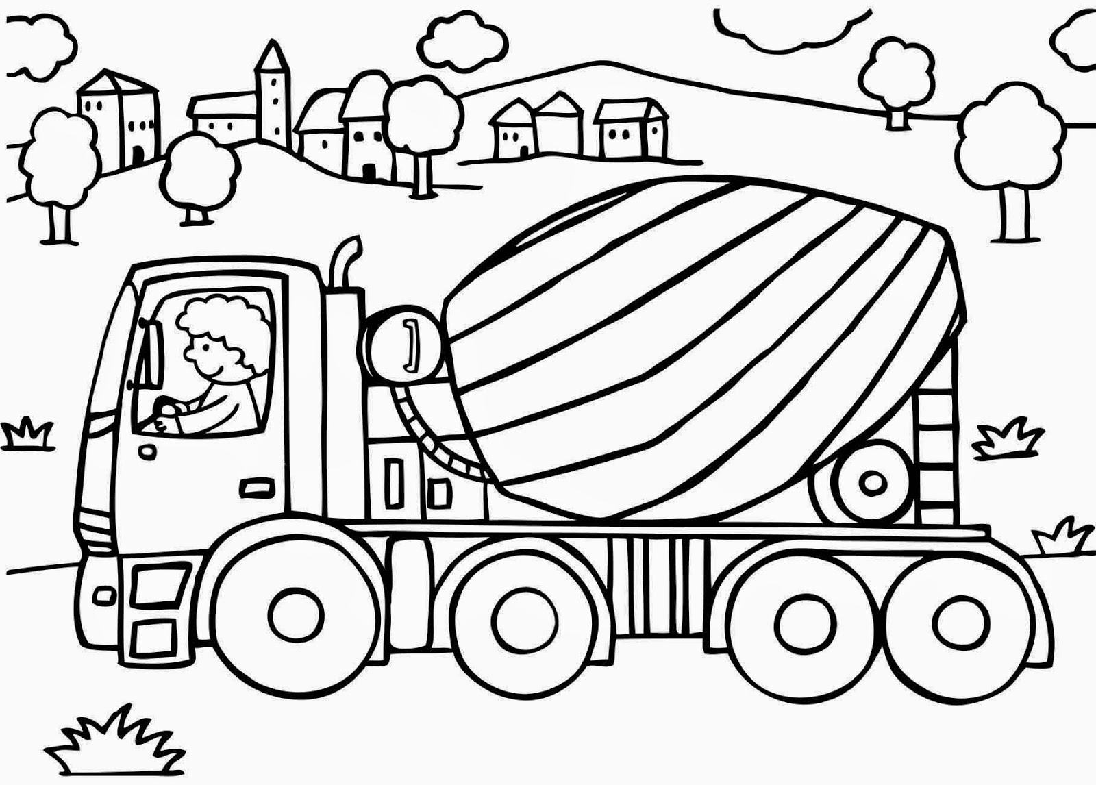 coloriage camion toupie