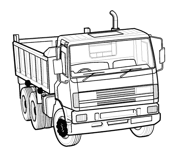 dessin camion americain