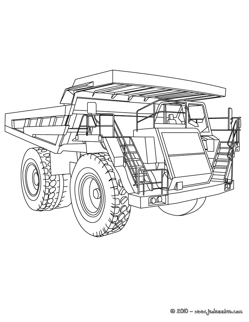 coloriage ƒ dessiner a imprimer camion grue