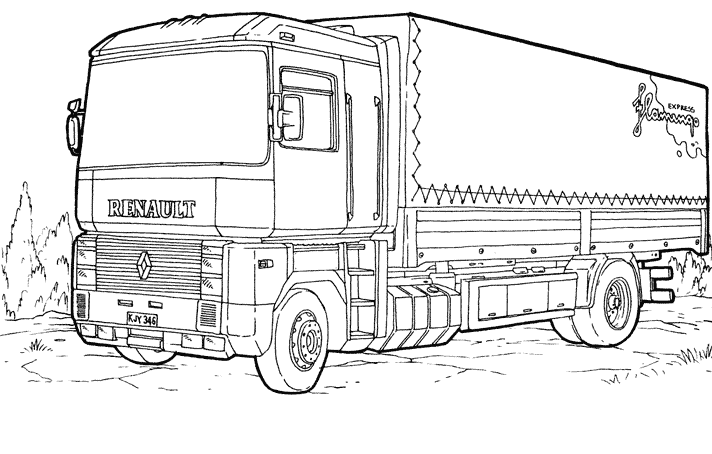 dessin camion police imprimer