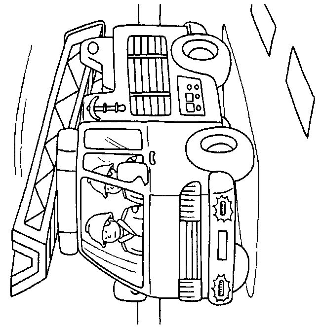 Coloriage à Dessiner Camion De Bois