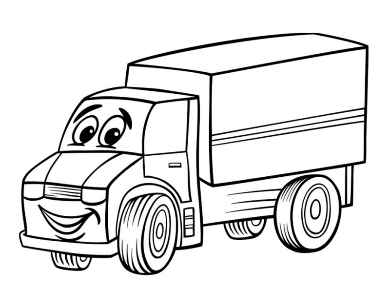 dessin à colorier camion cars