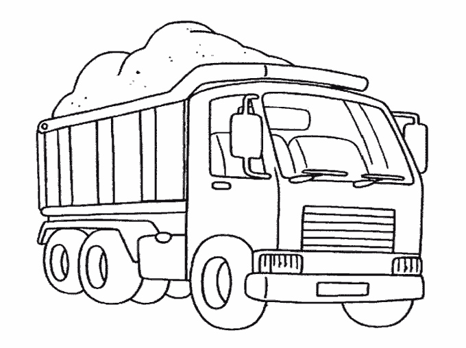 Coloriage à Dessiner Camion Chargeur