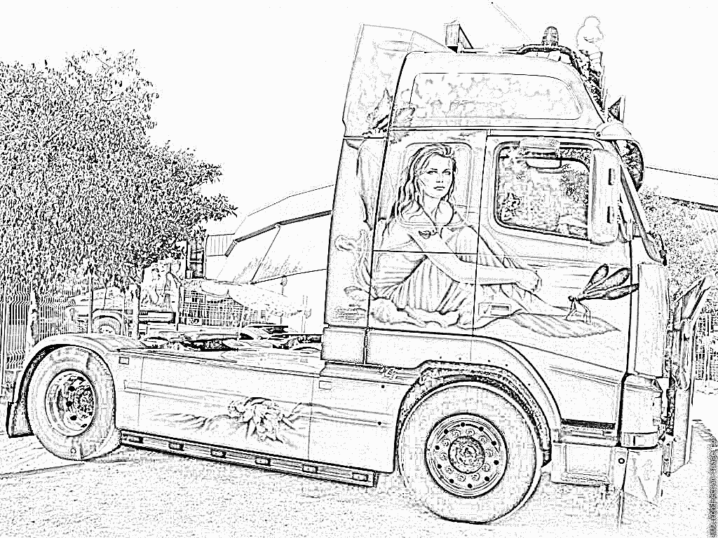 imprimer dessin a colorier camion