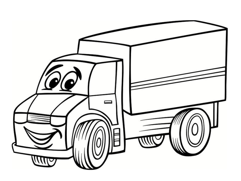 dessin a colorier camion de police