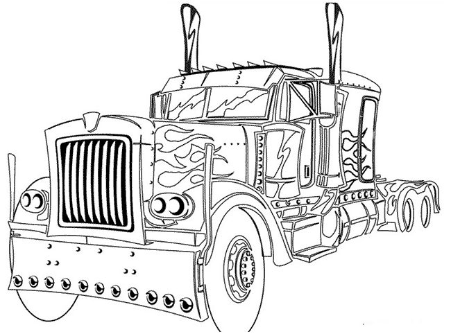 129 Dessins De Coloriage Camion à Imprimer