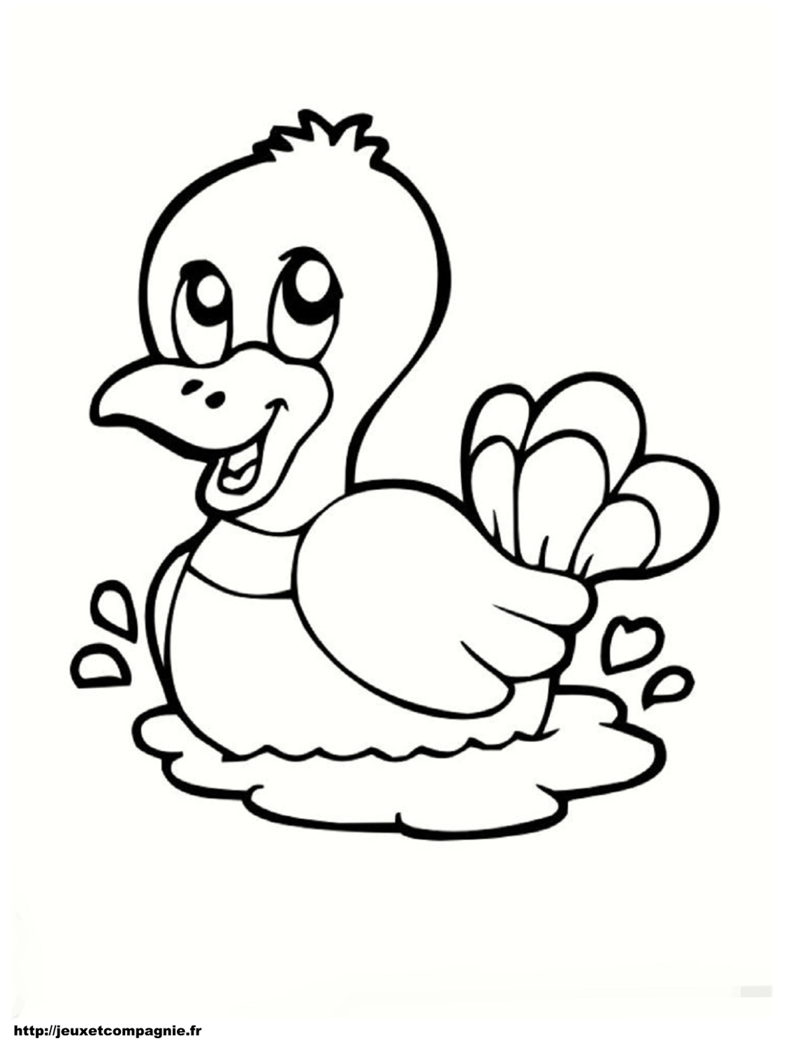 dessin à colorier canard à imprimer