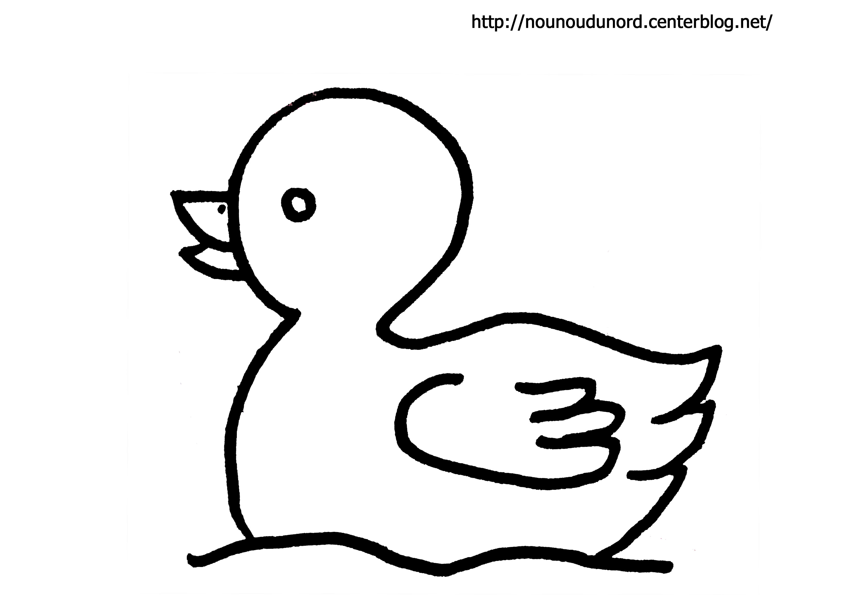 coloriage à dessiner canards