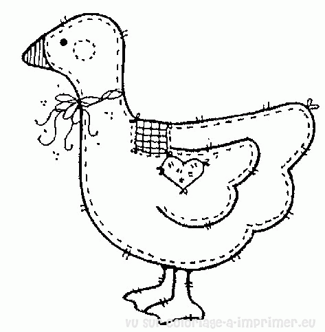 dessin à colorier patte de canard