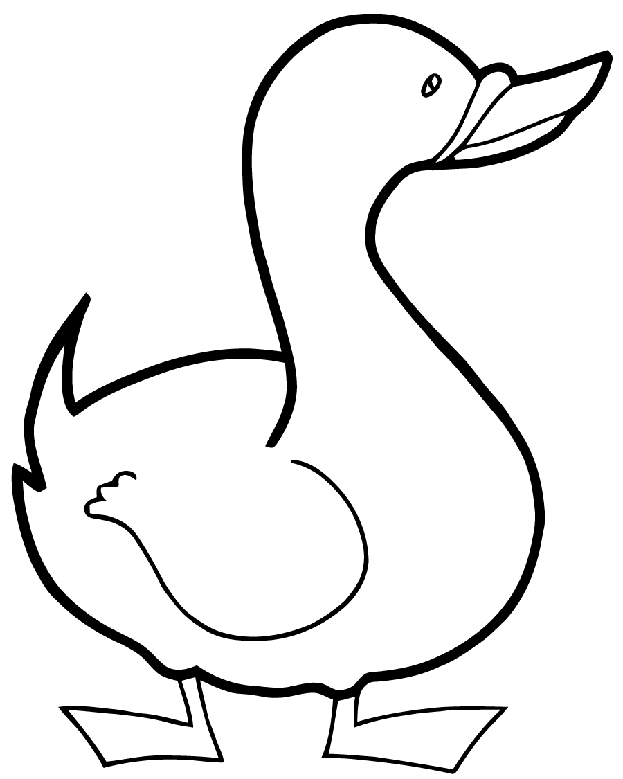 coloriage à dessiner canard de paques