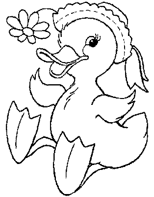 coloriage à dessiner magique canard