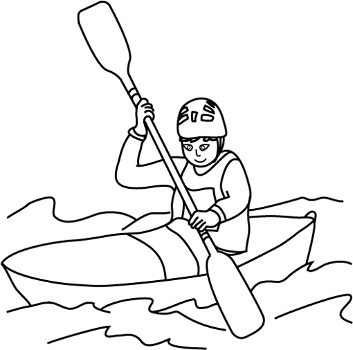 Coloriage Canot à colorier - Dessin à imprimer coloriage canot