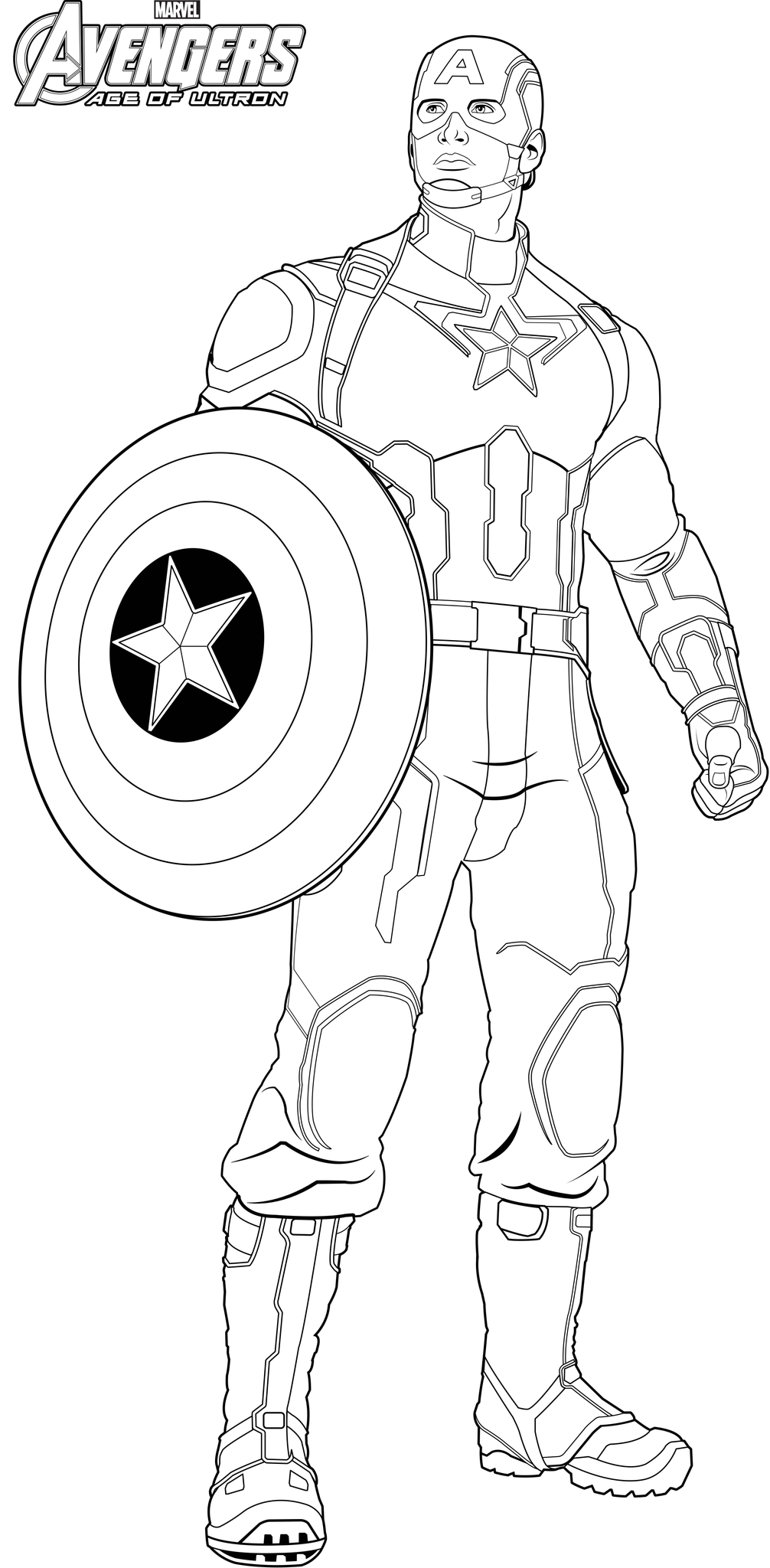 coloriage captain america avengers