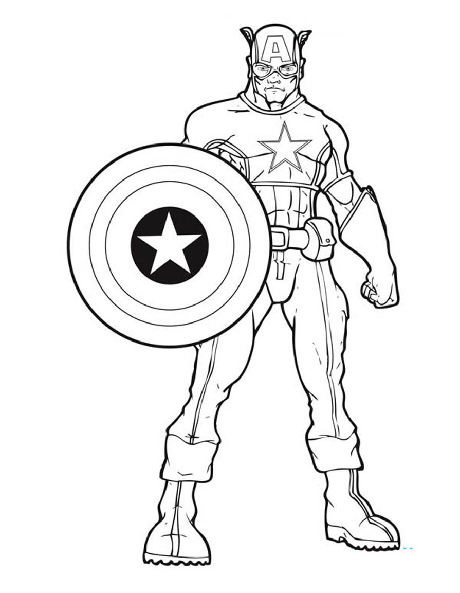 coloriage captain america avengers