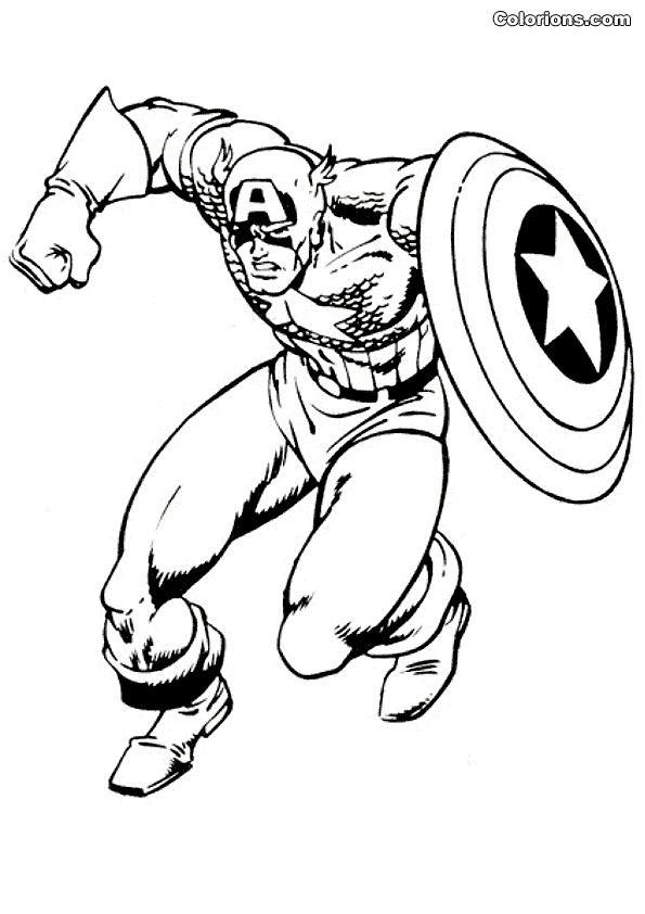 coloriage captain america en ligne