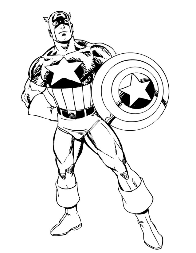 coloriage a imprimer capitaine america Tresor de momes