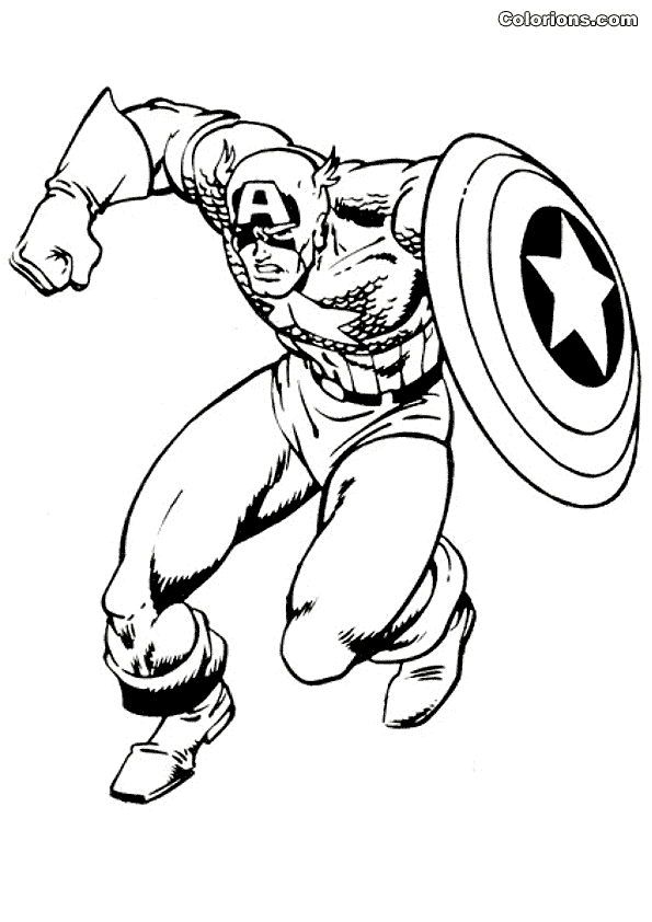123 dessins de coloriage Captain America à imprimer
