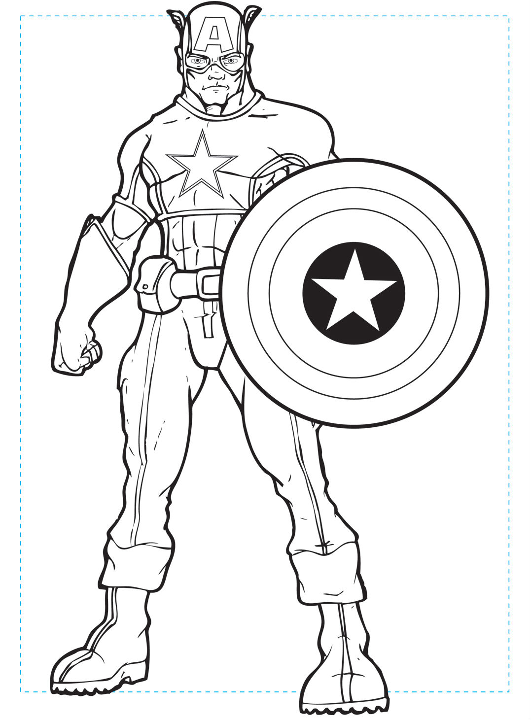 dessin coloriage captain america