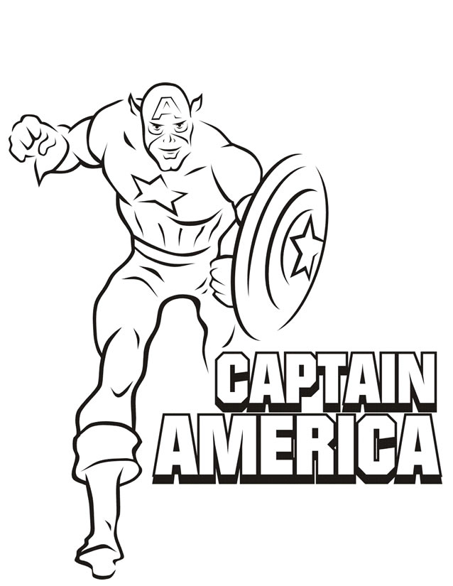 coloriage gratuit captain america