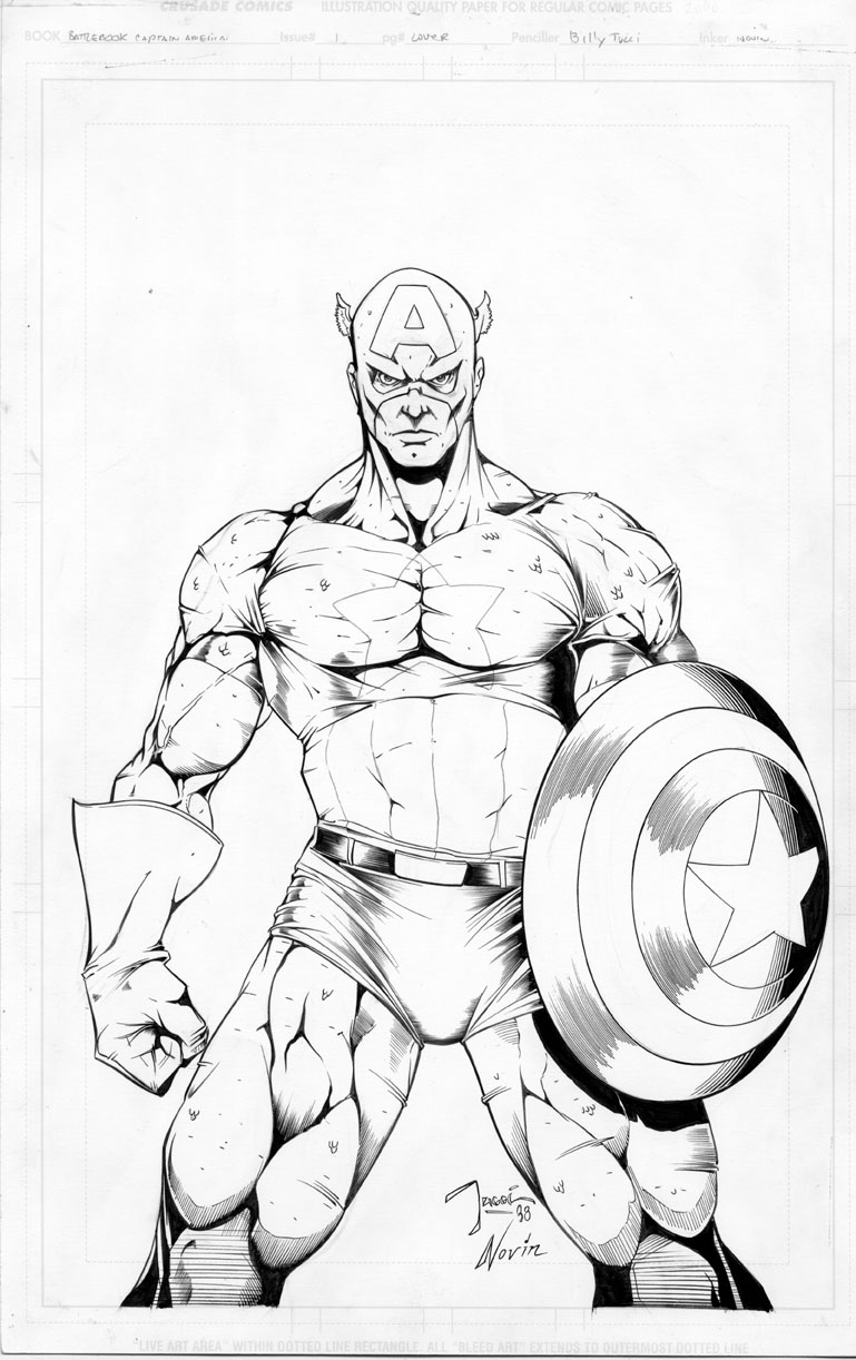 coloriage à dessiner captain america à imprimer