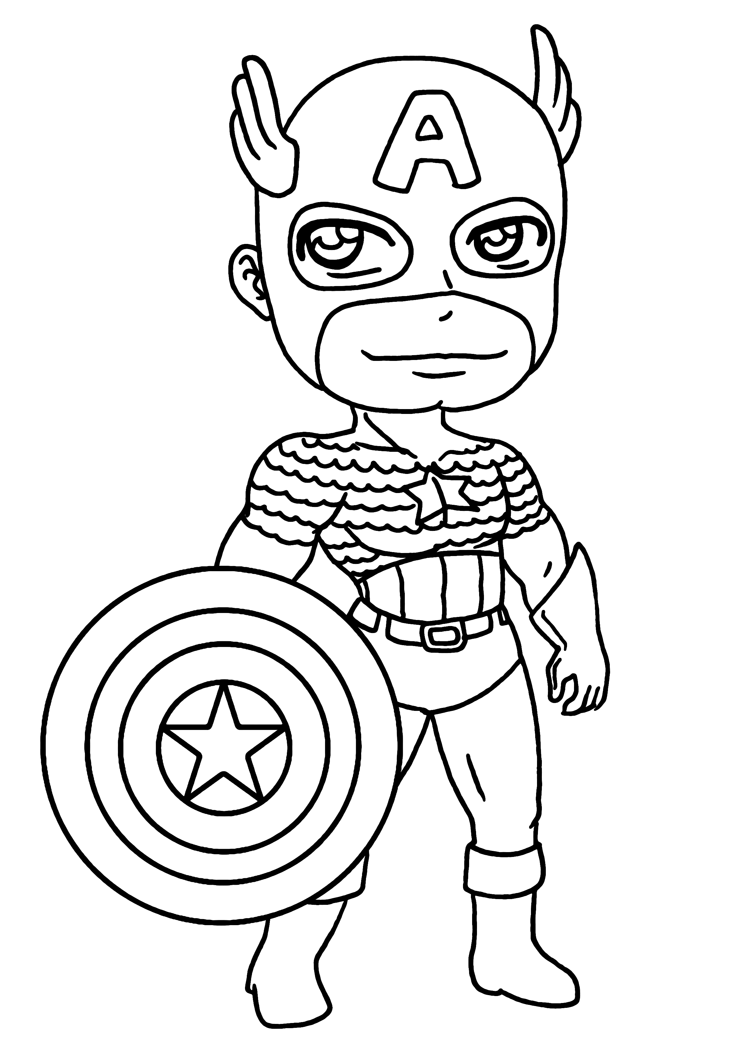 dessin dessin à colorier captain america