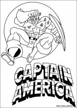 dessin à colorier captain america à imprimer
