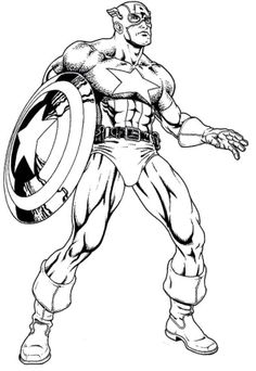 coloriage captain america