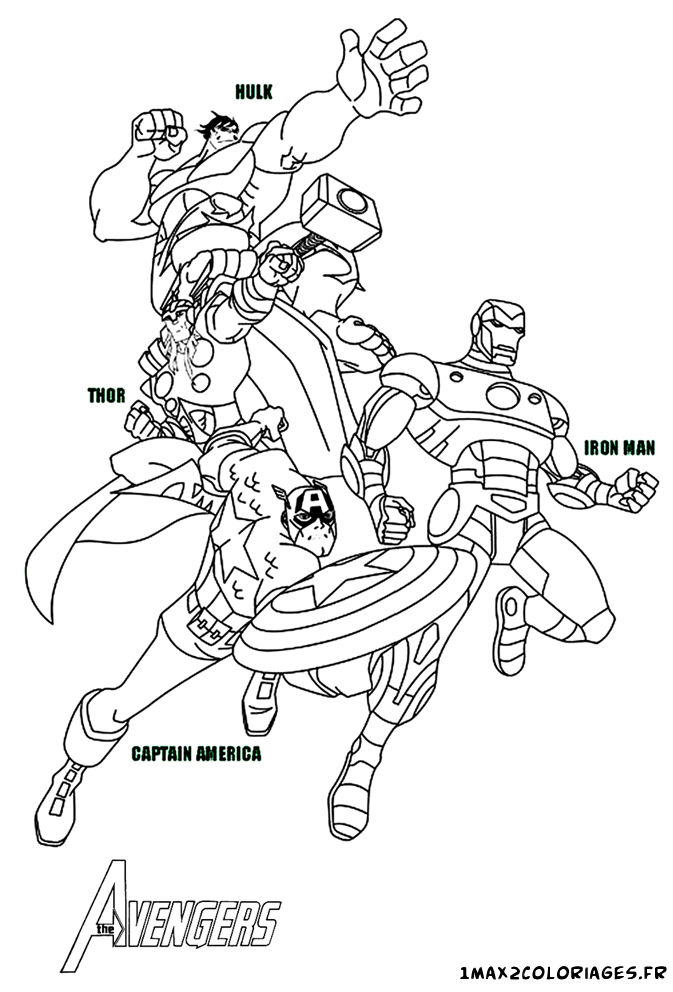 coloriage captain america a imprimer gratuit