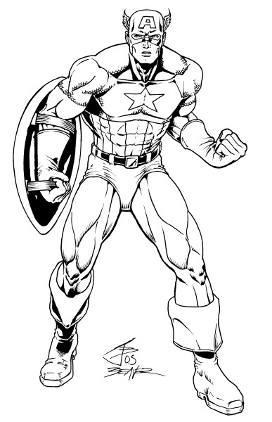 coloriage à imprimer captain america