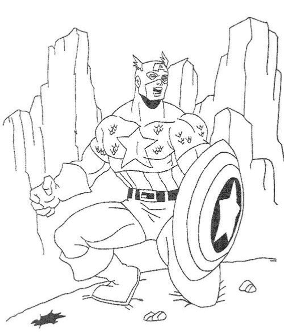 coloriage captain america imprimer