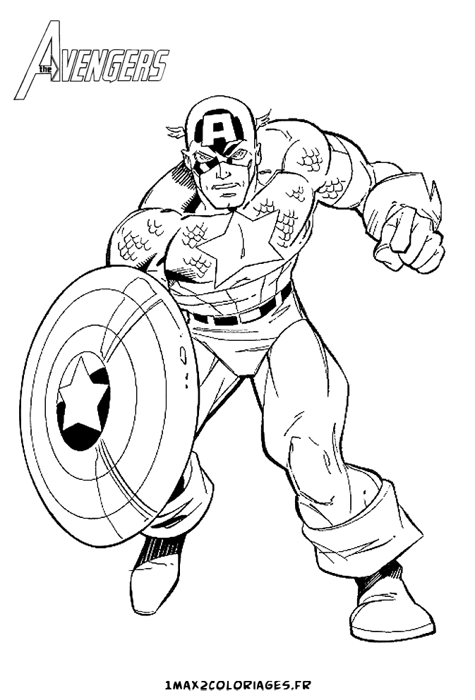 coloriage captain america - coloriage a imprimer capitaine america Tresor de momes