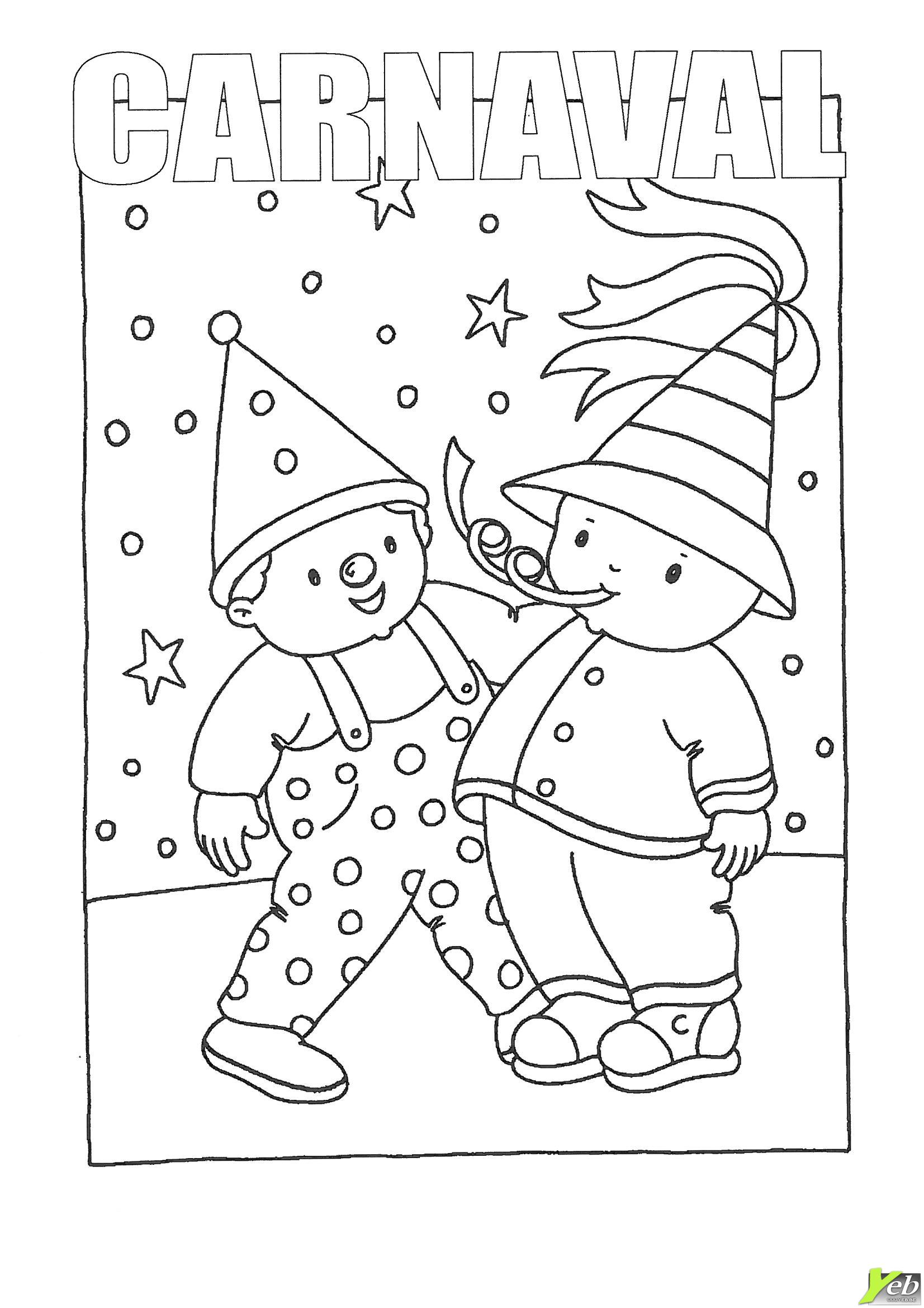 coloriage à dessiner carnaval cp