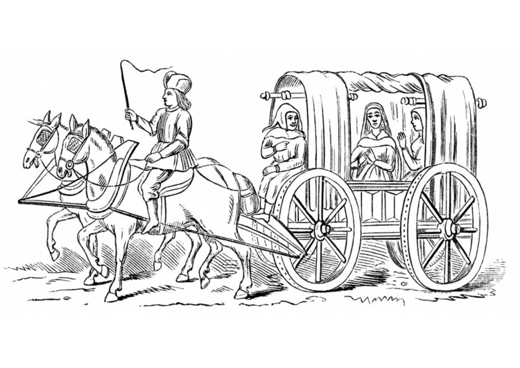 Coloriage Carrosse à colorier - Dessin à imprimer dessin de carrosse a imprimer