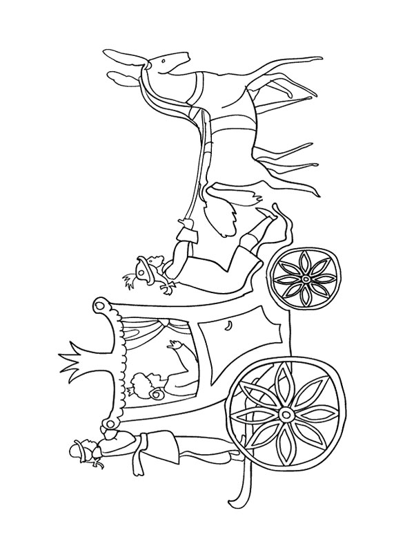 coloriage cendrillon dans son carrosse