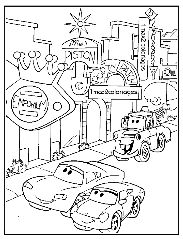 20 dessins de coloriage Cars 2 En Ligne à imprimer coloriage cars 2 en ligne