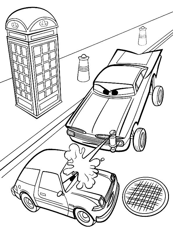 19 dessins de coloriage Cars 2 à imprimer coloriage cars 2