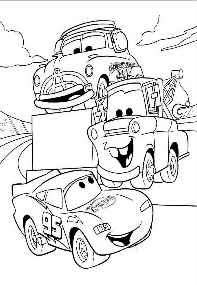 coloriage cars flash mcqueen a imprimer