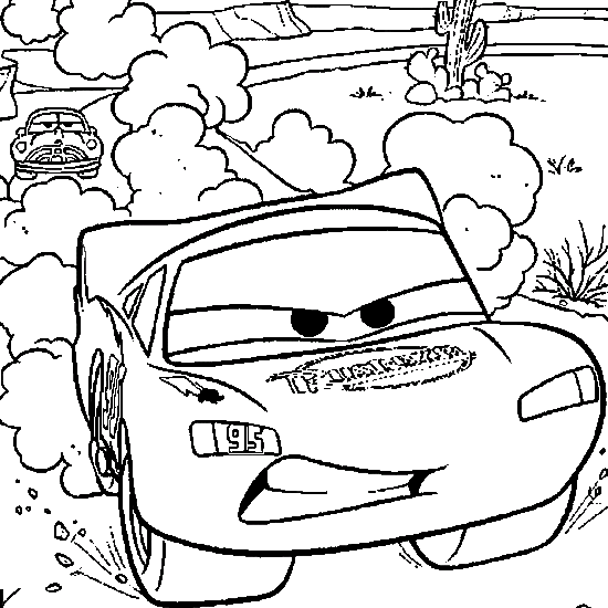jeux cars dessin ligne