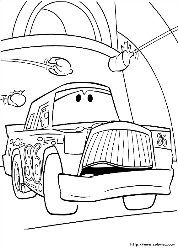 coloriage à dessiner cars sur ordi