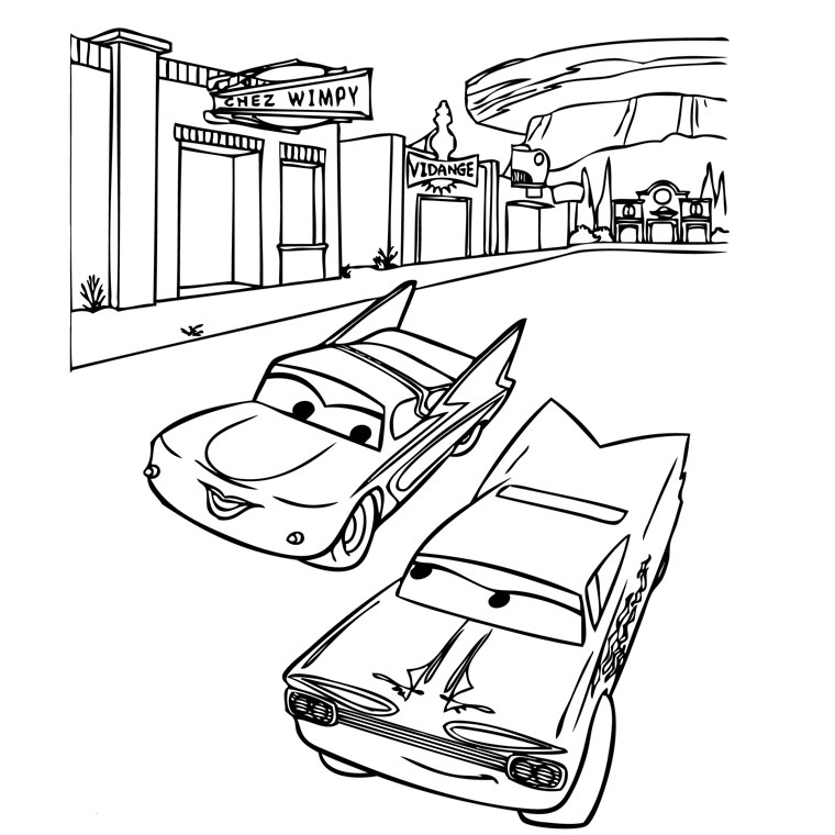 coloriage à dessiner the cars a imprimer