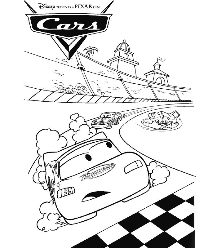 coloriage à dessiner cars 1 à imprimer